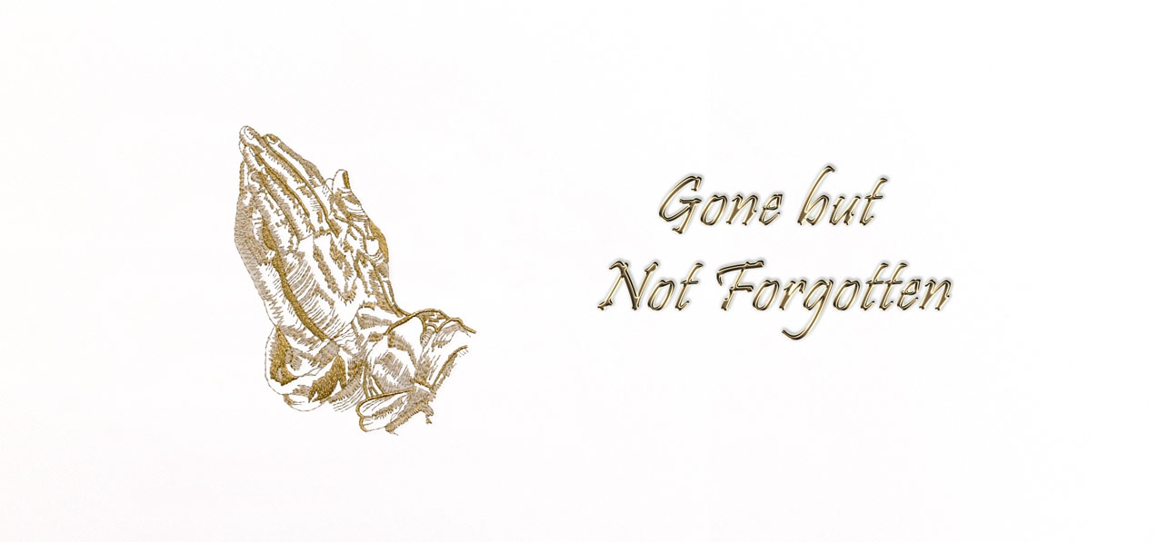 Gold Praying Hands FAUX (Gone Not Forgotten) PROOF